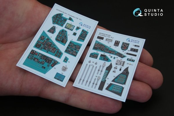 Quinta Studio QD35020 Mi-24V 3D-Printed &amp; coloured Interior on decal paper (for Trumpeter kit) 1/35
