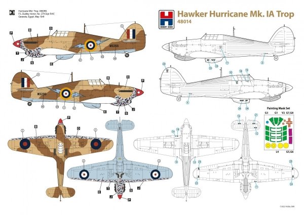 Hobby 2000 48014 Hawker Hurricane Mk.IA Trop 1/48