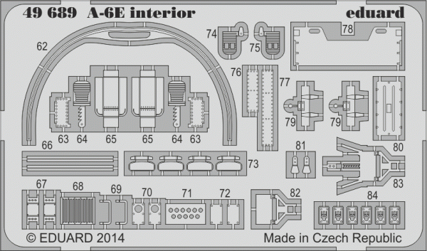 Eduard 49689 A-6E interior S. A. HOBBY BOSS 1/48