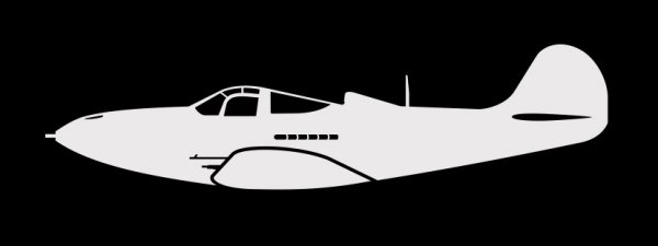 Omask 150371 sticker P-39 Airacobra (15cm white)