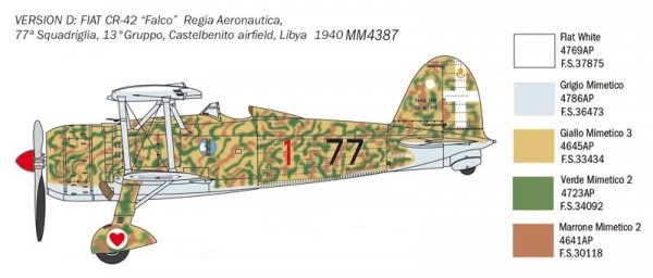 Italeri 2801 FIAT CR.42 Falco 1/48
