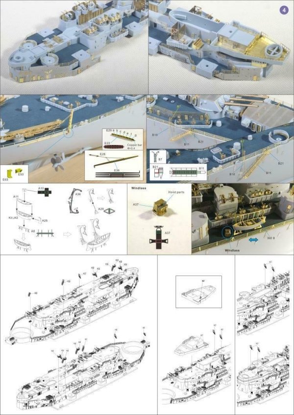 Very Fire 350009 Uss missouri (BB-63) Detail Up Set (Very Fire 350903,350909) 1/350