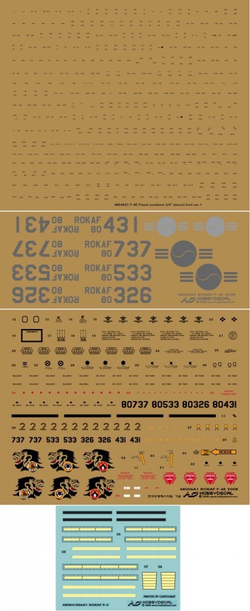 HobbyDecal AL48006V1 ROKAF F-4E The 17th FW, 2008 1/48