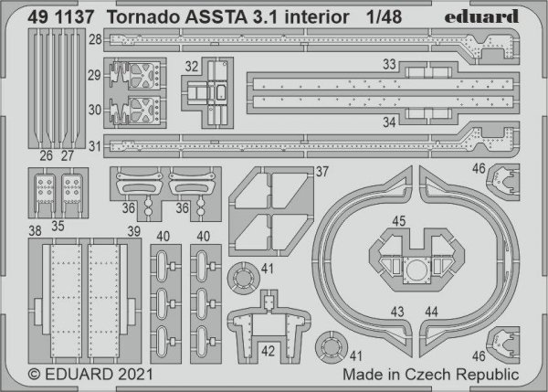 Eduard 491137 Tornado ASSTA 3.1 interior for Revell 1/48