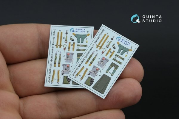 Quinta Studio QD+48518 Tornado IDS 3D-Printed coloured Interior on decal paper (Italeri) (with 3D-printed resin parts) 1/48