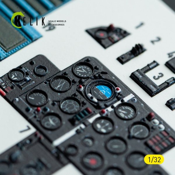 Kelik K32042 MiG-21 F-13 export version - interior 3D decals for Trumpeter kit 1/32