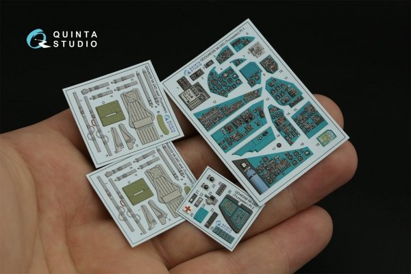 Quinta Studio QD48356 Mi-24D 3D-Printed &amp; coloured Interior on decal paper (Trumpeter) 1/48