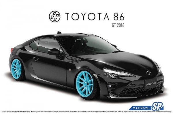 Aoshima 05179 TOYOTA ZN6 TOYOTA86 16 with CUSTOM WHEELS (1:24)