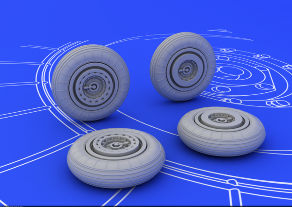 Eduard 672007 MiG-15 wheels 1/72 (EDUARD)