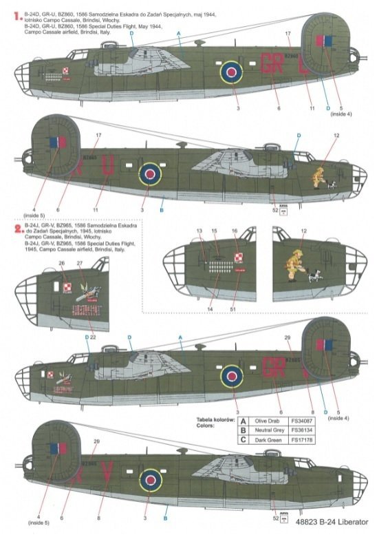 Techmod 48823 B-24 Liberator 1/48