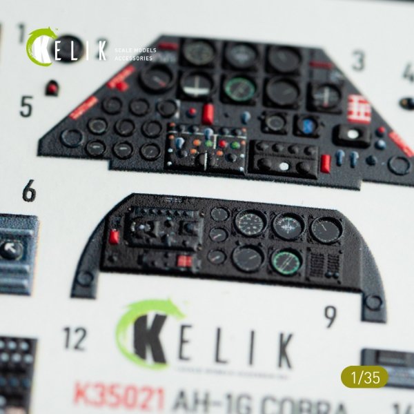 KELIK K35021 AH-1G COBRA INTERIOR 3D DECALS FOR ICM KIT 1/35