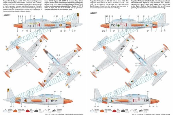 Special Hobby 72371 Fouga CM.170 Magister 'French, Belgian &amp; Irish Service' 1/72