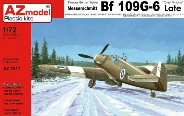 AZmodel AZ7517 Messerschmitt Bf 109G-6 Late Over Finland 1/72