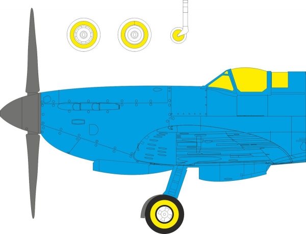 Eduard EX1159 Spitfire Mk.IXe Paint Mask Set for AIRFIX 1/48