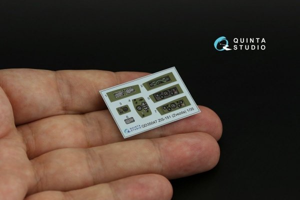 Quinta Studio QD35047 ZiS-151 3D-Printed &amp; coloured Interior on decal paper (Zvezda) 1/35