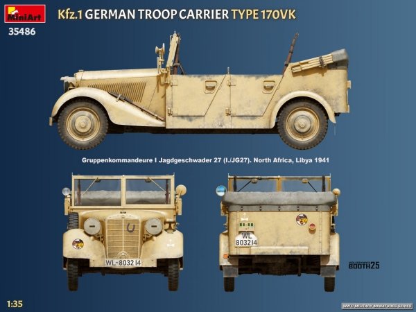 MiniArt 35486 Kfz.1 German Troop Carrier Type 170VK 1/35