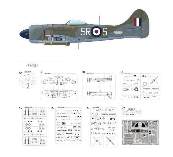 Eduard 82125 Tempest Mk.II late version Profipack edition 1/48