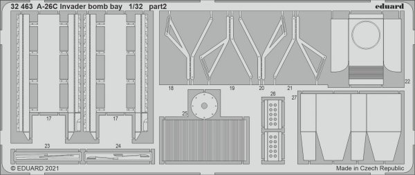 Eduard 32463 A-26C Invader bomb bay  for HOBBY BOSS 1/32 