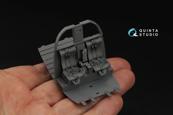 Quinta Studio QD35148 AH-6J/MH-6J 3D-Printed &amp; coloured Interior on decal paper (Kitty Hawk) 1/35