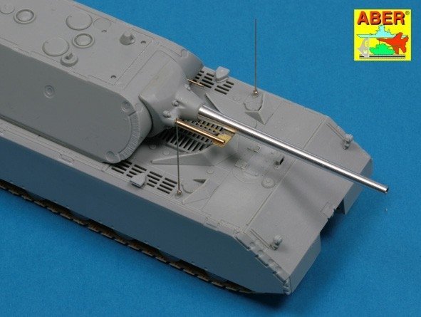 Aber 72L-51 Zestaw 2 Luf do niemieckiego ciężkiego czołgu MAUS / Set of 2 barrels for German Heavy Tank MAUS 1/72