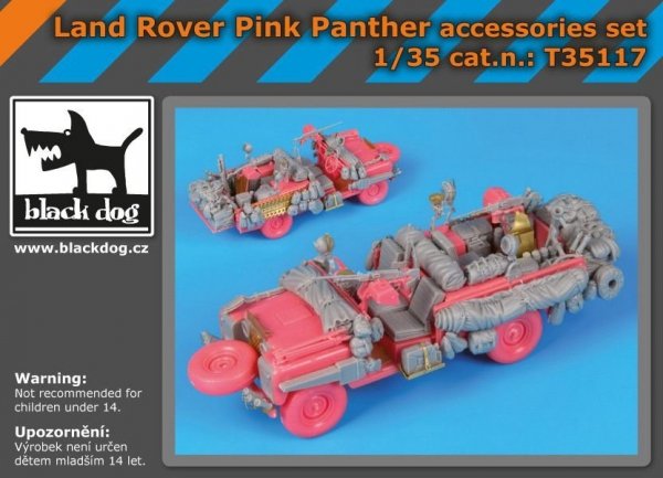 Black Dog T35117 Land Rover Pink Panther accessories set 1/35