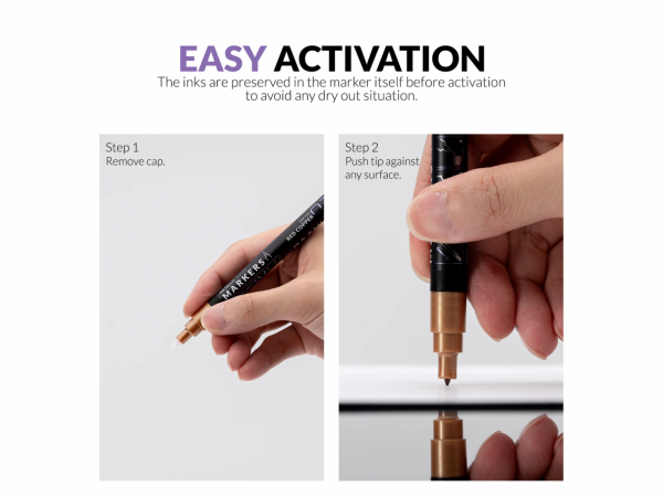 Gaahleri GM-MS05 Metallic Series Markers Gun Metal