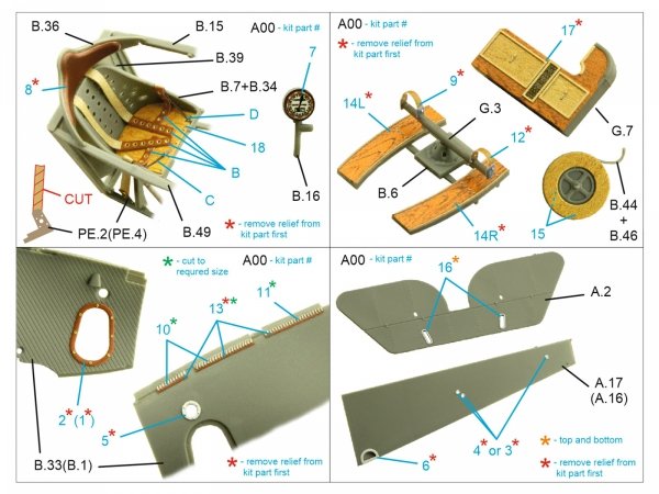 Quinta Studio QD32196 Nieuport XXIII 3D-Printed coloured Interior on decal paper (CSM) 1/32