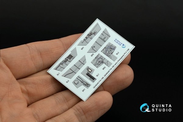 Quinta Studio QD48345 F/A-18B 3D-Printed &amp; coloured Interior on decal paper (Hasegawa) 1/48