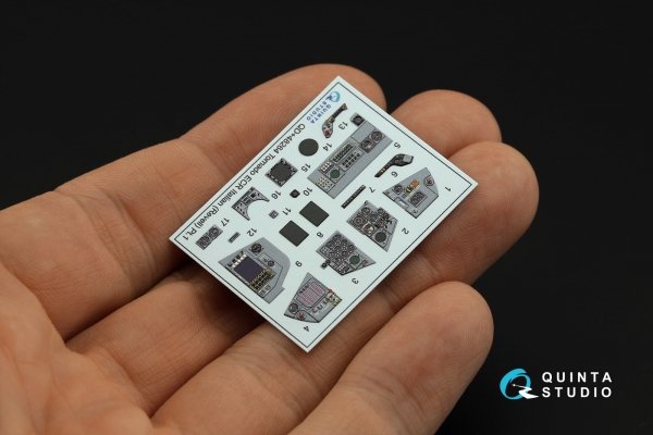 Quinta Studio QDS+48264 Tornado ECR Italian 3D-Printed coloured Interior on decal paper (Revell) (small version) (with 3D-printed resin parts) 1/48