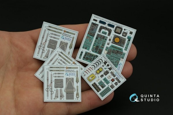 Quinta Studio QD+48357 Ka-27PL Military version 3D-Printed &amp; coloured Interior on decal paper (Hobby Boss) (with 3D-printed resin parts) 1/48