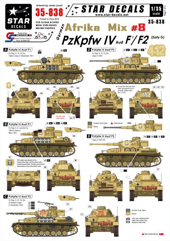 Star Decals 35-838 German Afrika Mix # 8 1/35