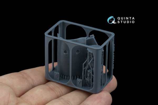 Quinta Studio QT48081 Ka-52/Ка-52М Engine with bay and cover, portside (Zvezda/Quinta) 1/48