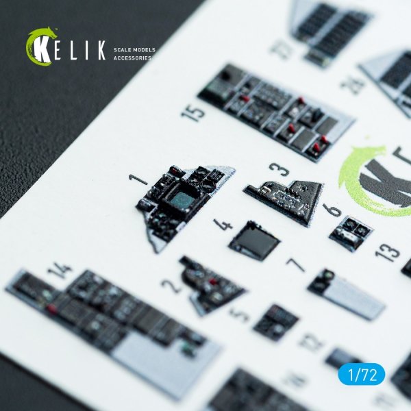 Kelik K72222 F-14A Tomcat - interior 3D decals for Academy kit (1/72)