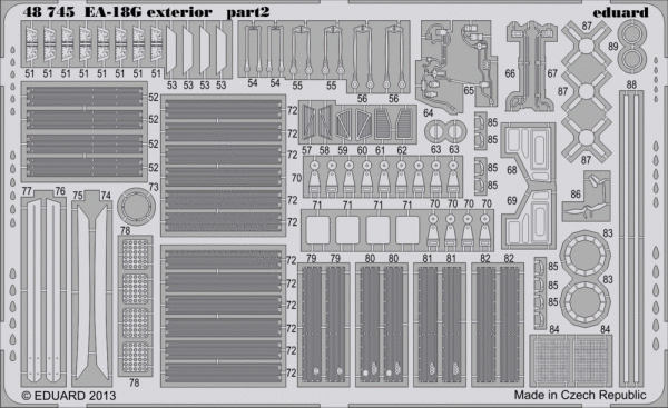 Eduard 48745 EA-18G exterior 1/48 Italeri