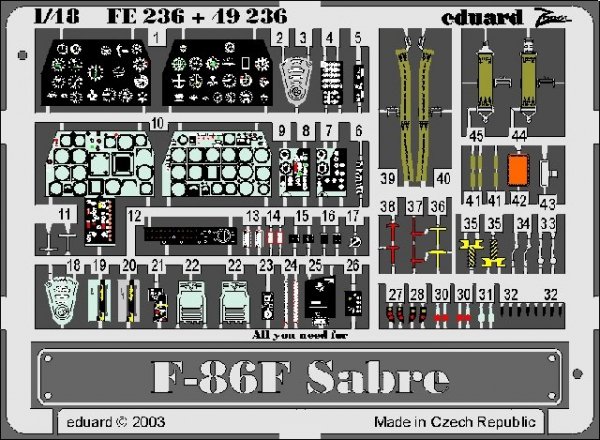 Eduard FE236 F-86F 1/48 Hasegawa