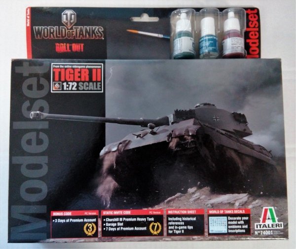 Italeri 74001 TIGER II - WoT- MODEL SET (1:72)