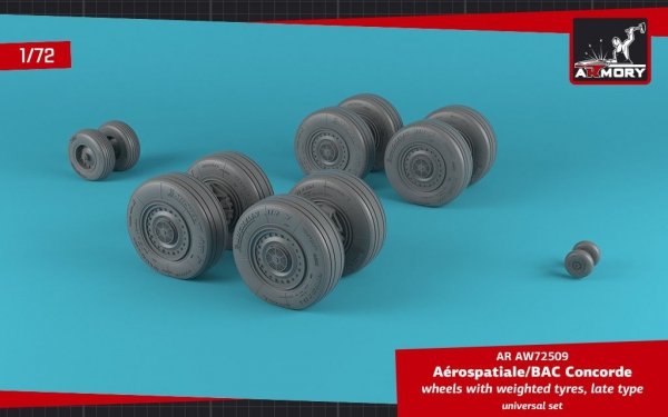 Armory Models AW72509 Concorde wheels w/ weighted tires, late 1/72