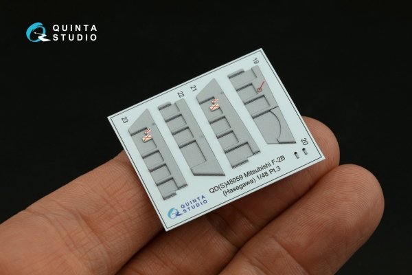 Quinta Studio QDS-48059 Mitsubishi F-2B 3D-Printed coloured Interior on decal paper (Hasegawa) (small version) 1/48