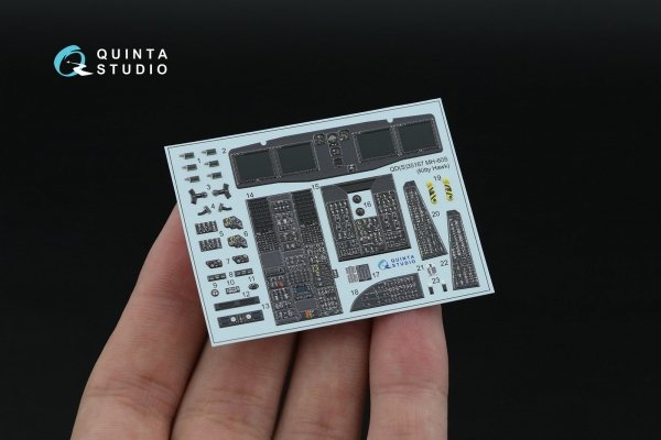Quinta Studio QD35167 МН-60S Knighthawk 3D-Printed &amp; coloured Interior on decal paper (Kitty Hawk) 1/35