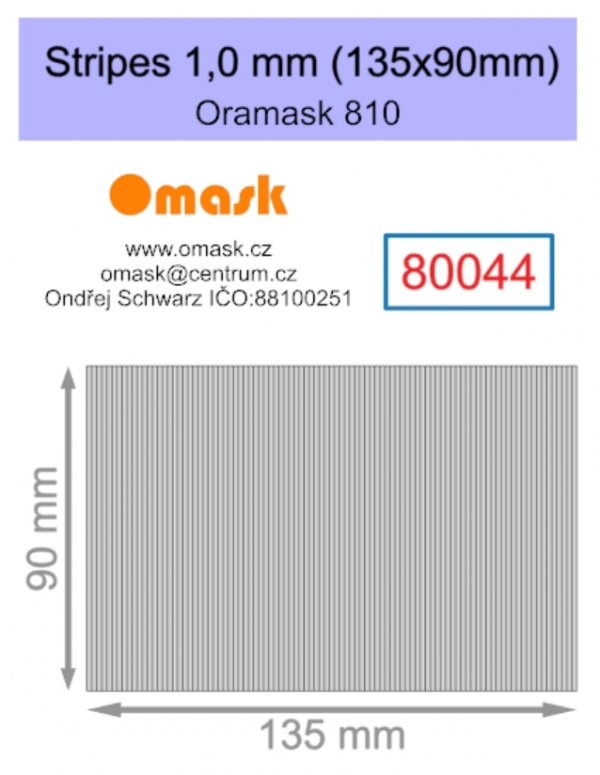 Omask 80044 Stripes 1,0 mm (135x90mm) Oramask foil