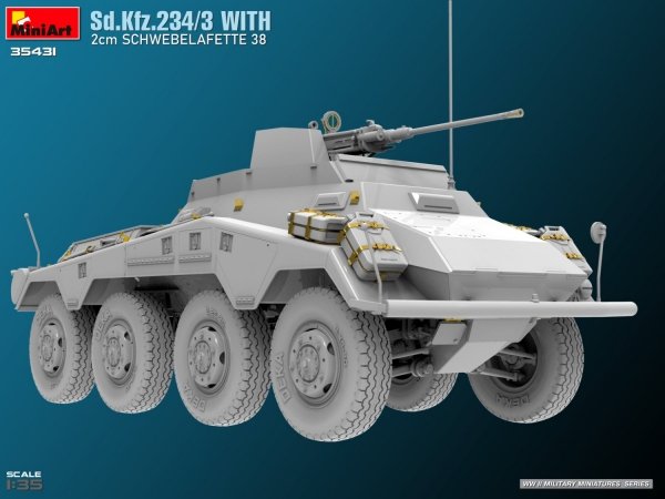 MiniArt 35431 Sd.Kfz.234/3 With 2cm Schwebelafette 38 1/35