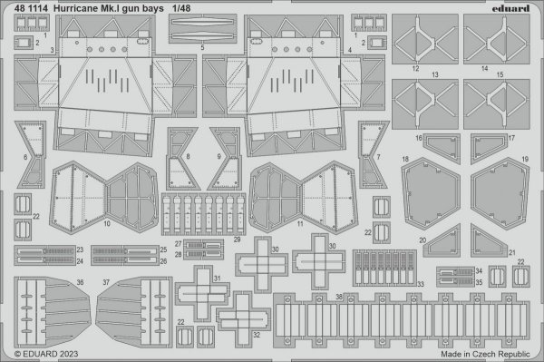 Eduard 481114 Hurricane Mk. I gun bays HOBBY BOSS 1/48