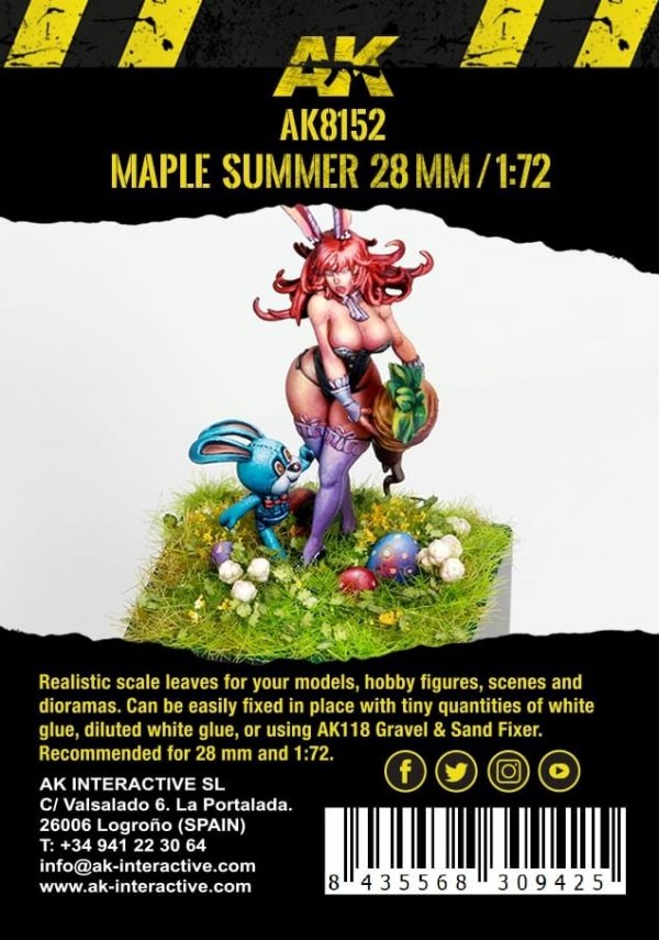 AK Interactive AK8152 MAPLE SUMMER LEAVES 28MM  1/72