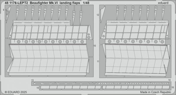 Eduard 481176 Beaufighter Mk.VI landing flaps for REVELL 1/48