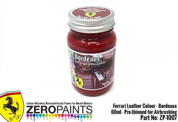 Zero Paints ZP-1007BORDEAUX Ferrari Bordeaux Leather Colour Paint 60ml