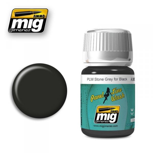 AMMO of Mig Jimenez 1615 PLW STONE GREY FOR BLACK 35ml