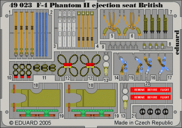 Eduard 49023 F-4 ejection seat British 1/48 Revell Hasegawa