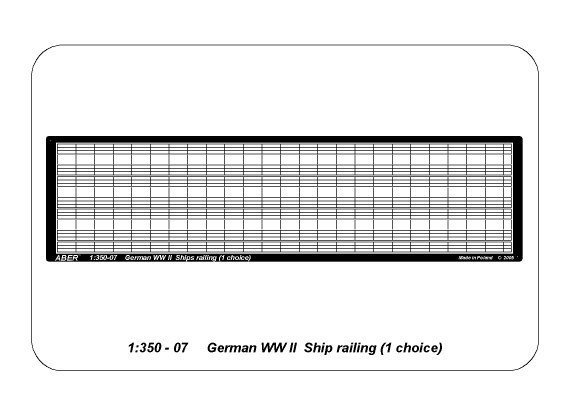 Aber 350-07 German WW II Ships railing (1:350)