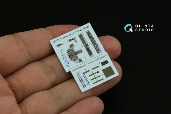 Quinta Studio QD72136 Mitsubishi F-1 3D-Printed &amp; coloured Interior on decal paper (Hasegawa) 1/72