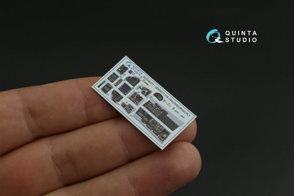 Quinta Studio QDS-48277 F/A-18А 3D-Printed &amp; coloured Interior on decal paper (HobbyBoss)(Small version) 1/48